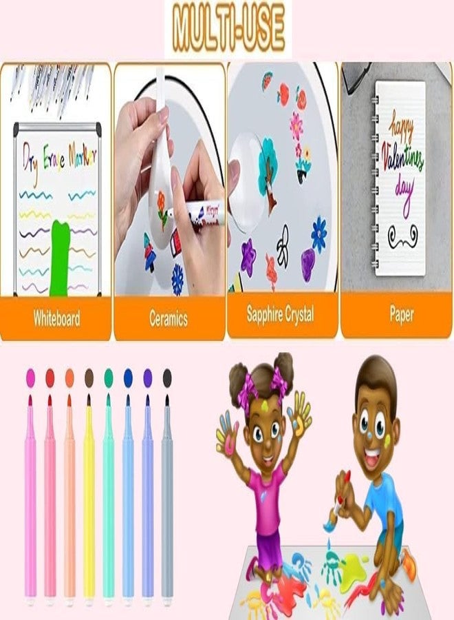 ELITEWAVE 8 Colors Doodle Marker - Children's Colorful Magical Water Painting Pen, Easy-To-Wipe Dry Erase Whiteboard Pen, Water Floating - Image 4